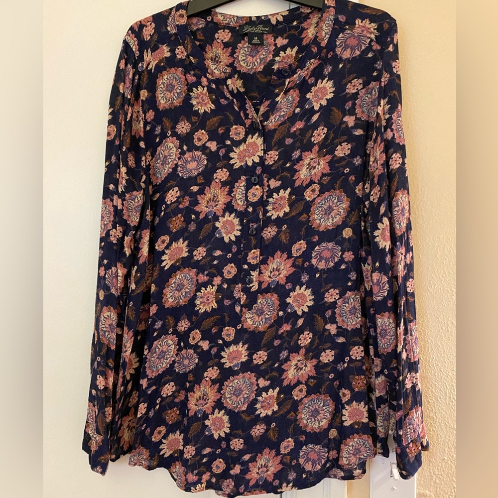EUC Lucky Brand Floral Blouse